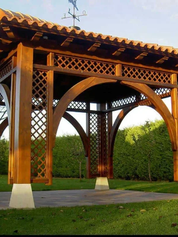 Cenador de madera para jardín