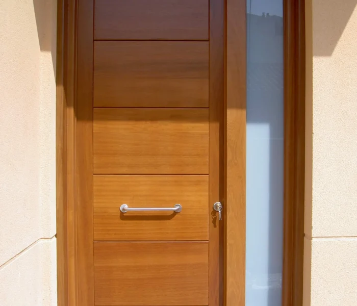 PUERTA IROKO DE BANDAS Y MANGUETA