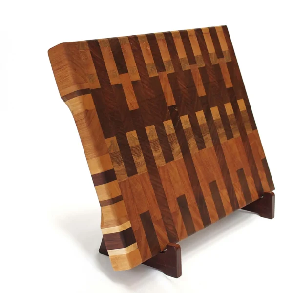 tabla de cortar de madera con maderas nobles de alta calidad 