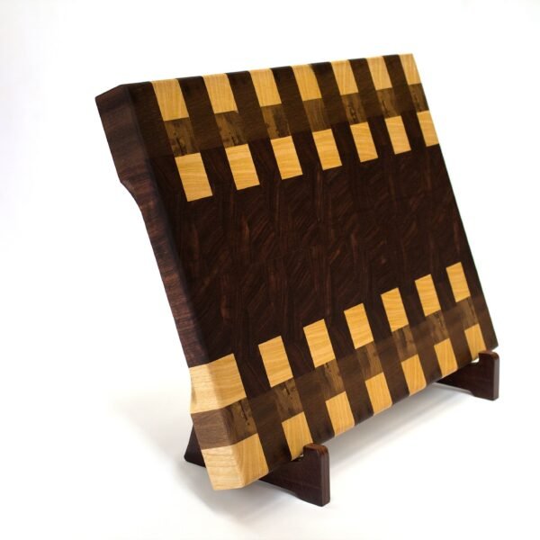 tabla de cortar de madera estilo mosaico