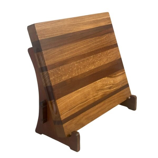 tabla de cortar madera estilo mosaico en veta