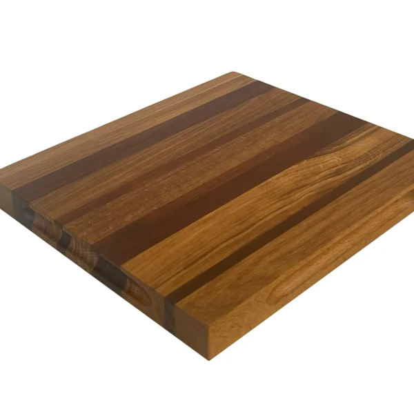 tabla de cortar madera estilo mosaico en veta